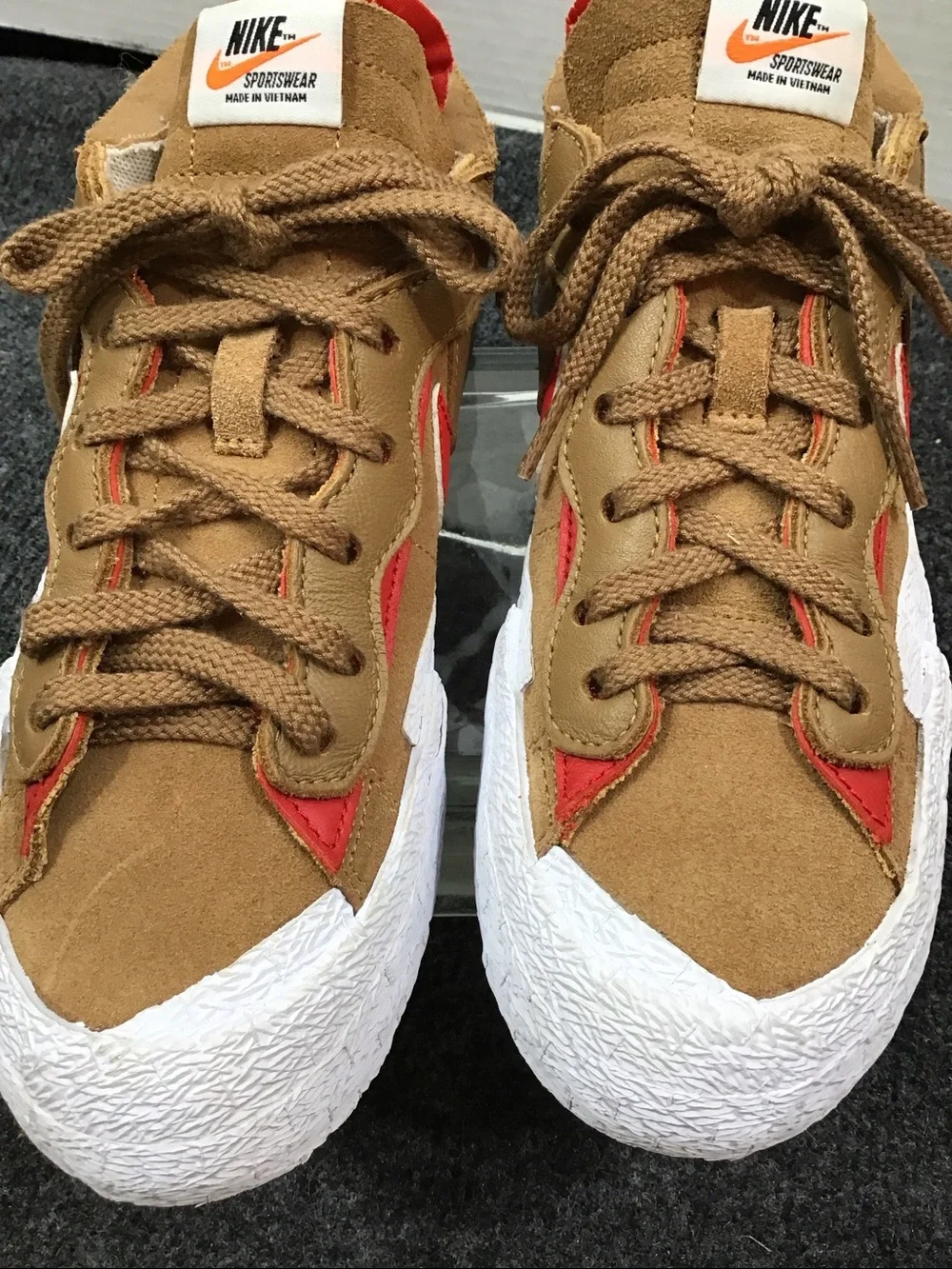 Nike Blazer Sacai low top suede sneakers DD1877-200 double stack